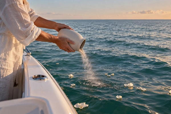 Two-Hour Memorial Ash Scattering Service in the Gulf
